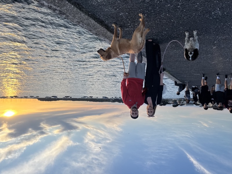 Scott Windley — Off and On founder, with Rocket the fox red lab